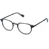 Sting Bril - - VST598 - Acetaat - Top zwart + kristal - 49/20/145