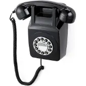 GPO 746 Retro Wandtelefoon - druktoets - muurtelefoon - zwart