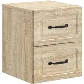 vidaXL Muurbevestigde Nachttafel Sonoma Eiken 34,5 x 33 x 40 cm