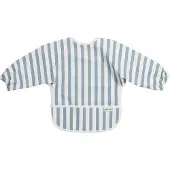 Meyco Baby Fat Stripe Mouwslab - Jeans Blue