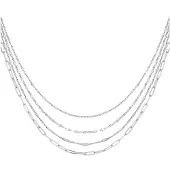 Yehwang | Schakelketting 4 laags | Stainless steel | Zilver kleurig
