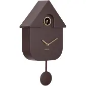 Karlsson - Wandklok Modern Cuckoo Oro Bruin