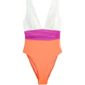 Next Badpak oranje / fuchsia / wit