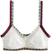 Next - Dames - Bikinitop met contrasterende rand en zweepsteekafwerking - Crème