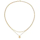 Elli - Halsketting - Dames Laagje hart hanger Figaro in 925 Sterling Zilver - Dames
