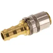 Tameson Messing DN 9 Tempereerkoppeling Snelkoppeling 12.7 mm Slangpilaar Loskoppelbeveiliging