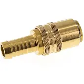 Tameson Messing DN 9 Tempereerkoppeling Snelkoppeling 13 mm Slangpilaar Dubbele afsluiting
