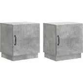 vidaXL Nachtkastje 2 st Betonnen Grijs 43 x 34,5 x 47 cm Bewerkt hout