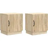 vidaXL Nachtkastje 2 st Sonoma Eiken 43 x 34,5 x 47 cm Bewerkt hout