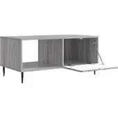 vidaXL Salontafel Grijs Sonoma 90 x 50 x 40 cm Bewerkt hout