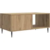 vidaXL Salontafel Artisanaal eiken 90 x 50 x 40 cm Bewerkt hout