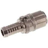 Tameson RVS DN 9 Tempereerkoppeling Snelkoppeling 13 mm Slangpilaar Dubbele afsluiting