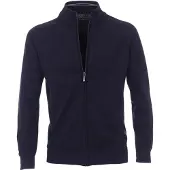 Casamoda Vest Zip Donkerblauw | Blauw | Maat 3XL
