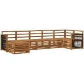 vidaXL Buiten bank set 7 st Naturel Massief Acacia Hout