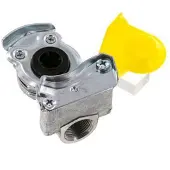 Tameson Aluminium Gladhand Koppeling M22x1.5 Binnendraad Onderbreking (geel) DIN 74254