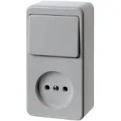 Hager Berker Combischakelaar/contactdoos zonder aardingscontactoppervlak - 61673649