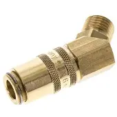 Tameson Messing DN 6 Tempereerkoppeling Snelkoppeling M14x1.5 Buitendraad Dubbele afsluiting 45-deg