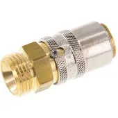 Tameson Messing DN 9 Tempereerkoppeling Snelkoppeling G 1/2 inch Buitendraad Loskoppelbeveiliging