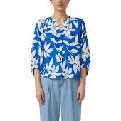 s.Oliver Blouse royal blue/koningsblauw / wit