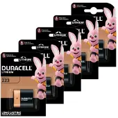 Duracell 233 / CR-P2 Lithium batterij (5 stuks, 6V, 1400 mAh)