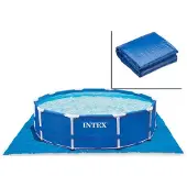 Intex Grondzeil 472cm Voor Zwembad Blauw blauw Kunststof Zwembad grondzeil