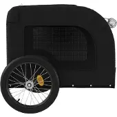 vidaXL Hondenfietstrailer oxford stof en ijzer zwart