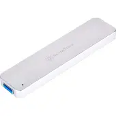 Silverstone SST ext. M.2 behuizing SST-MS09S (M.2 2280, M.2 2260), Harddisk behuizing, Zilver