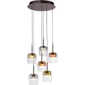 Paul Neuhaus 6-lichts hanglamp Q-Kon meerdere kleuren