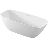 Polysan Medina Vrijstaand bad 165x70x52cm, solid surface, wit mat