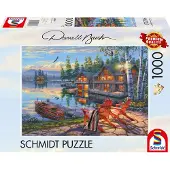 Schmidt Disney The Banks of loon lake, New York Puzzel 1000 Stukjes
