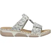 Rieker Muiltjes smoky blue / wit