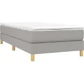 vidaXL Bedframe zonder matras 120x190 cm stof lichtgrijs