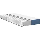 vidaXL Bedmatras met matras Blauw 90 x 200 cm Stof