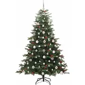 vidaXL Kunstkerstboom Groen 180 cm PVC en Metaal en Plastic
