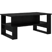 vidaXL Salontafel Zwart Eiken 90 x 50 x 40 cm Bewerkt hout