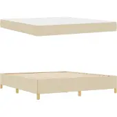 vidaXL Bedframe Crème 180 x 200 cm Stof