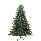 vidaXL Kunstkerstboom Groen 180 cm PVC en Metaal en Plastic
