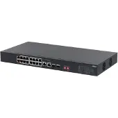 Dahua S3218-16ET-135, niet-beheerde switch, 16x10/100M, 2x10/100/1000M PoE, 2xSFP combo