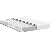 vidaXL Bedmatras met matras Crème 140 x 190 cm Stof
