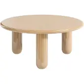 Vente-unique Salontafel van MDF - Gelakt beige - BENESA