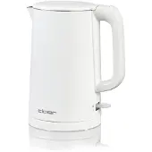 Cloer waterkoker 4321, 1,5 liter, dubbelwandig, blijft van buitenaf koel, met veiligheidsuitschakeling