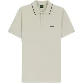 BOSS Heren Birdie Paule polo beige (XL), Casual, Katoen, Korte mouwen 50559365