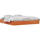 vidaXL Ottoman bedframe met opbergruimte Wasbruin 180 x 200 cm