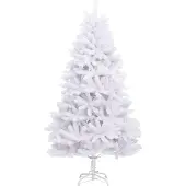 vidaXL Kunstkerstboom met scharnieren met standaard 300 cm wit