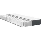 vidaXL Bedmatras met matras Grijs 100 x 200 cm Stof