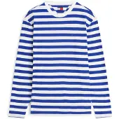 Tommy Hilfiger Shirt 'Tommy Flag Stripe Long Sleeve' kobaltblauw / wit
