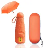 Unyqoos Draagbare en compacte reisparaplu met capsulehoes voor dagelijks gebruik