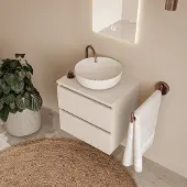 Fontana Proma badkamermeubel 60cm zonder kom warm linnen
