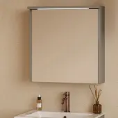 Fontana Grado spiegelkast met verlichting 60cm 1 deur taupe