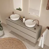 Fontana Proma badkamermeubel 160cm zonder kommen taupe